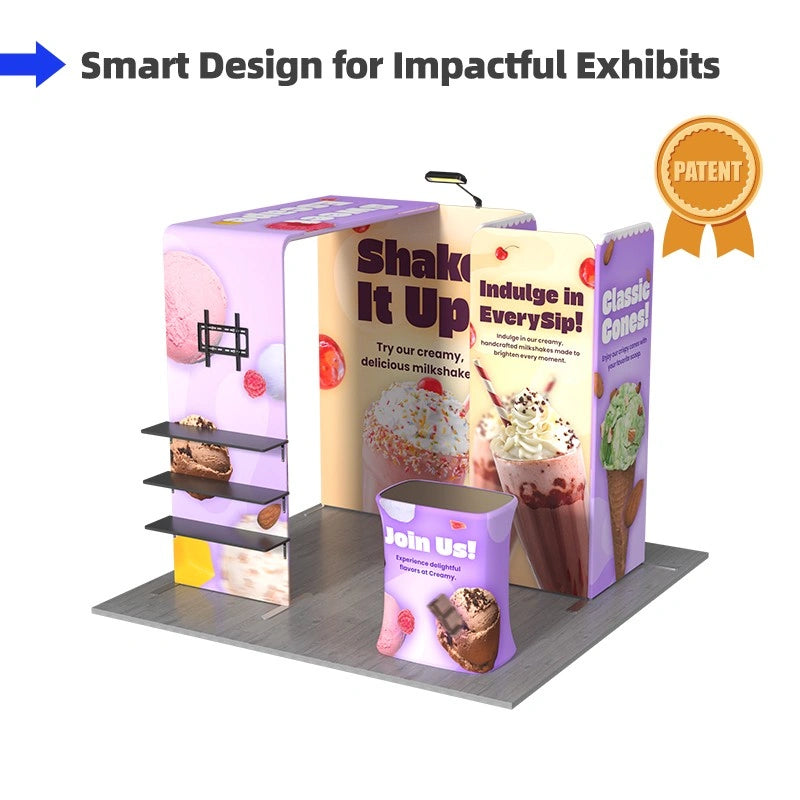 Portable 10x10 Trade Show Booth Kit B5 designed for exhibitions, conferences, and business events.