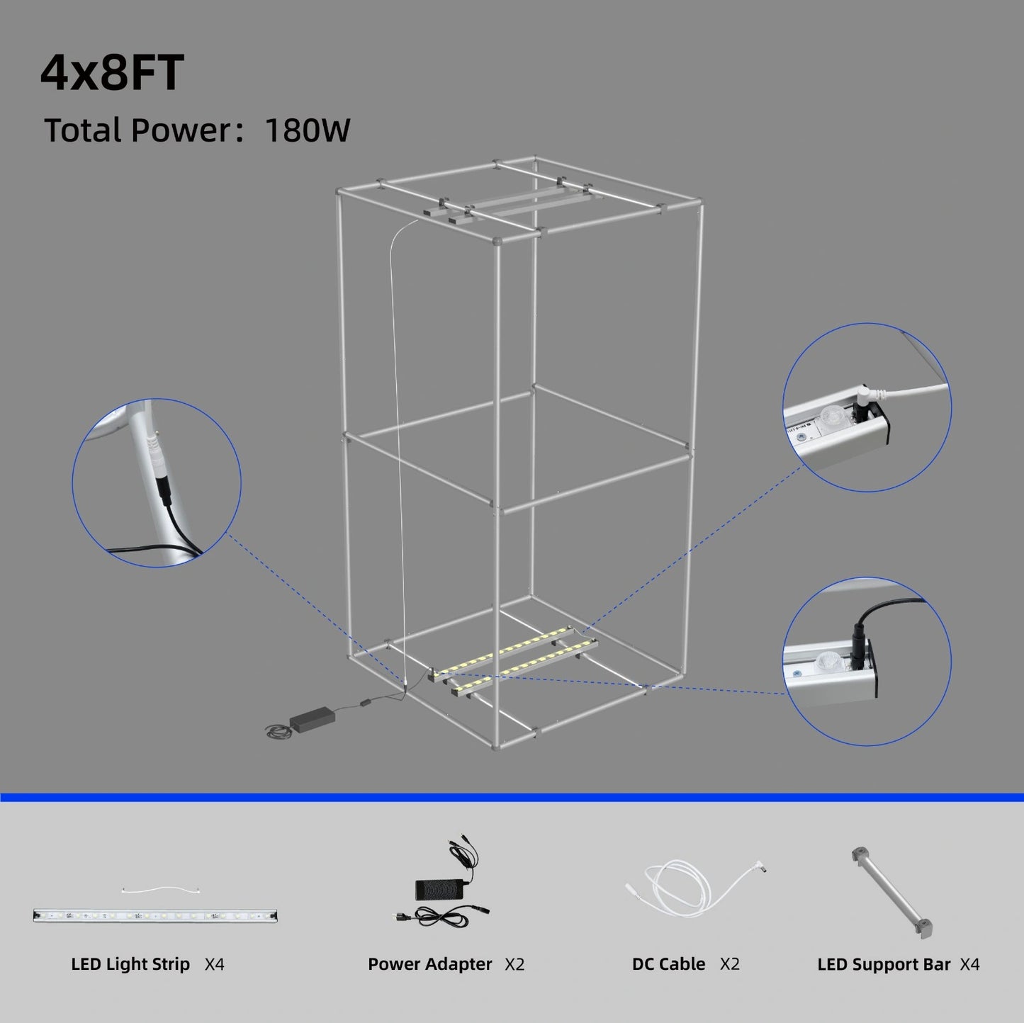 Multi-sided trade show tower display for showcasing custom branding from different visitor approaches