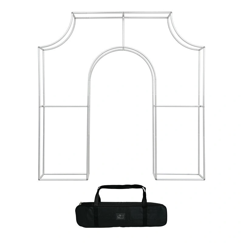 3D Triumphal Arch Backdrop with vibrant printed graphics creating a statement entrance for large-scale event spaces