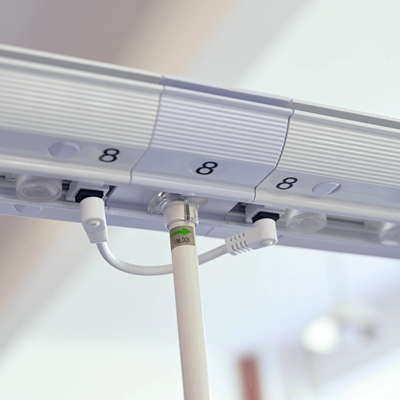 LED strip connection and locking mechanism inside 16.4x8.2ft SEG Light Box aluminum frame by printmyexpo