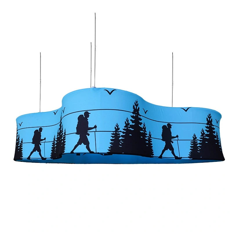 Unique cloud hanging sign for convention centers