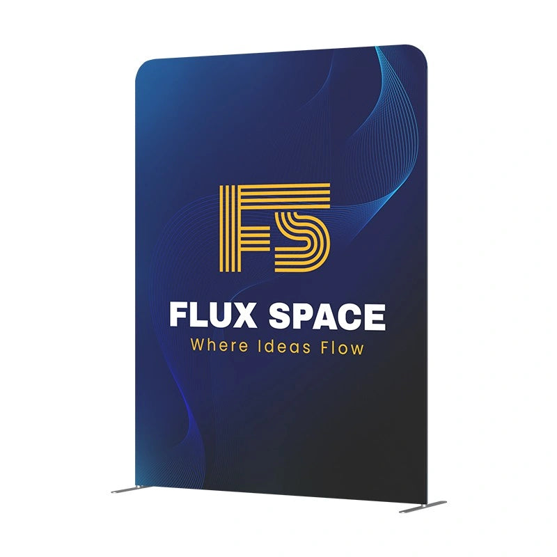 Custom 10x20 expo booth featuring multiple presentation areas for products, services, and promotional messaging
