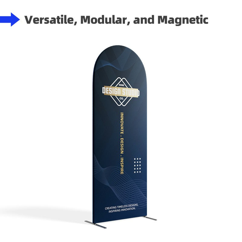 Magnetic Arch Fabric Banner Stand - Flame-Retardant 240g Tension Fabric