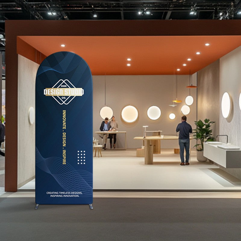 Magnetic Arch Fabric Banner Stand - Flame-Retardant 240g Tension Fabric