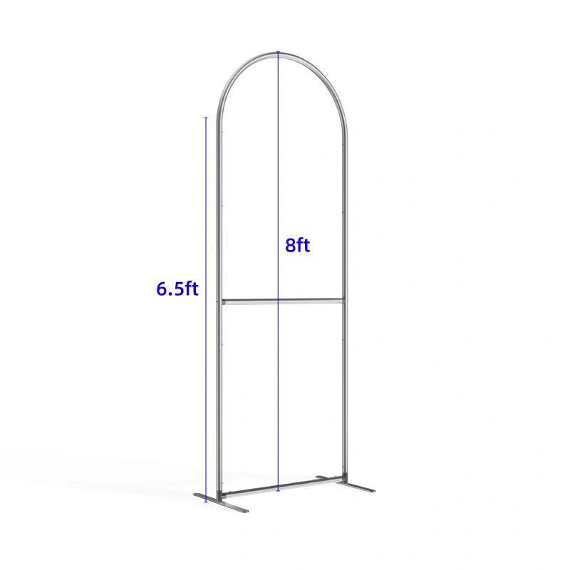 Easy-assemble magnetic arch fabric banner stand for event branding