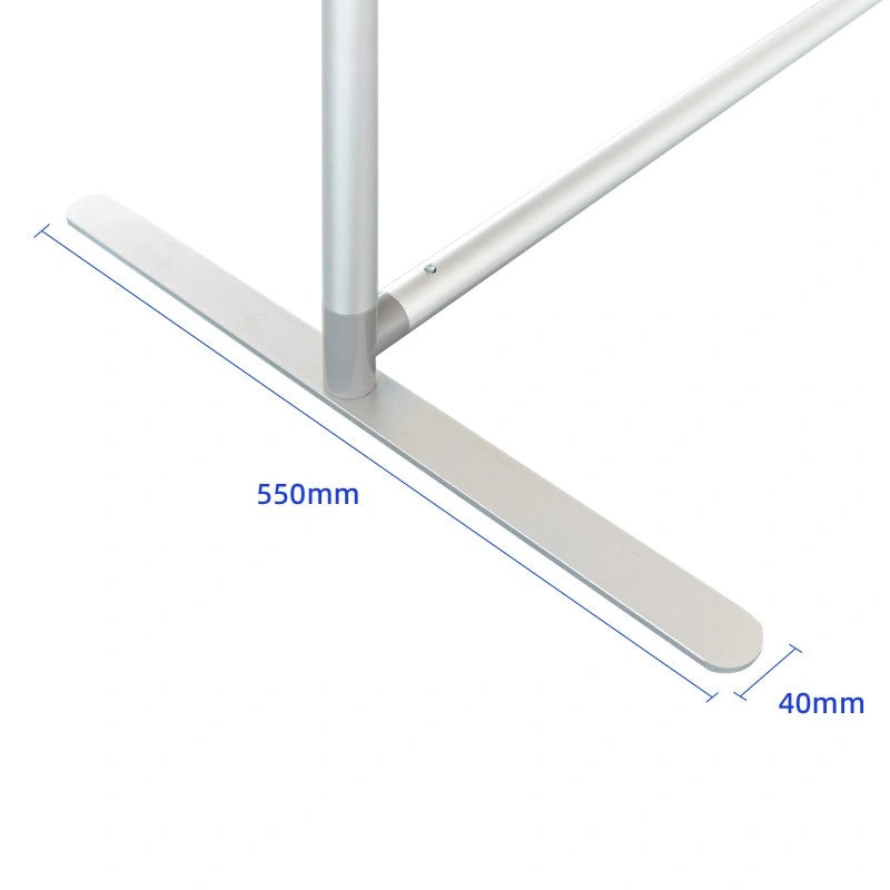 Portable curved magnetic fabric banner stand for trade shows and events