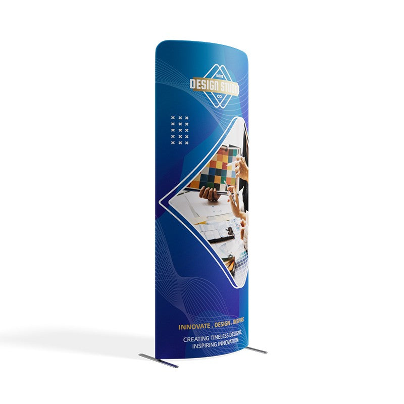 Magnetic Curved Fabric Banner Stand  - Flame-Retardant 240g Tension Fabric