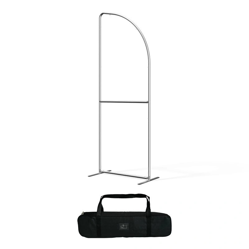 Easy-assemble magnetic slope fabric banner stand 2 for event branding