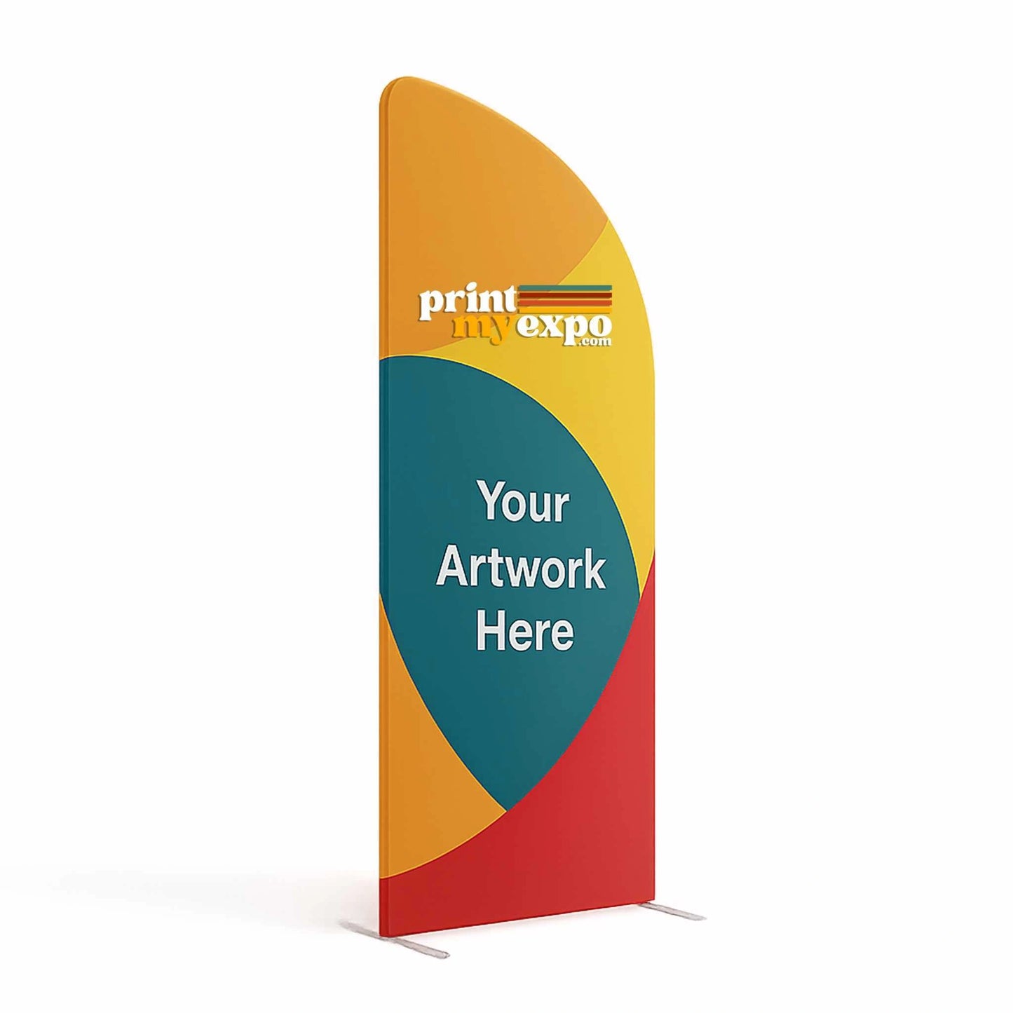 Magnetic slope fabric banner stand 2 with angled tension fabric display