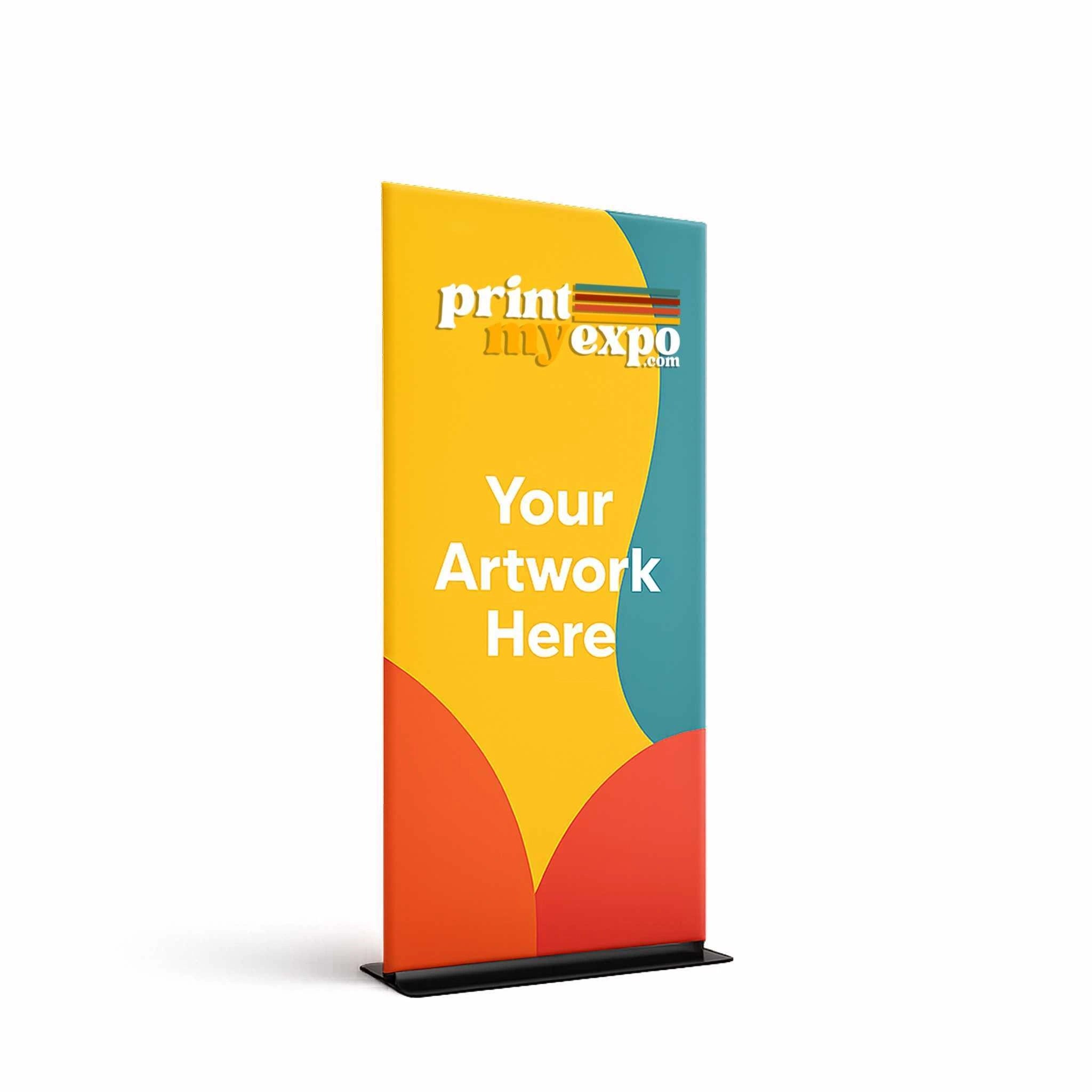 Premium fabric banner stand with round corners for trade shows